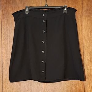 Black ruffle skirt